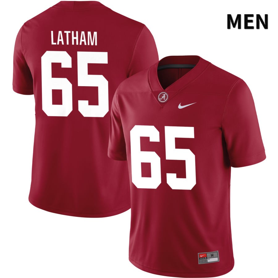 Alabama Crimson Tide Men's JC Latham #65 NIL Crimson 2022 NCAA Authentic Stitched College Football Jersey PV16S03PT